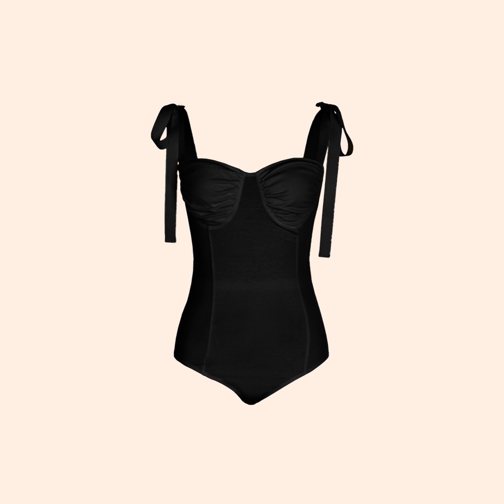 Reformation Marsala Bodysuit (Black)